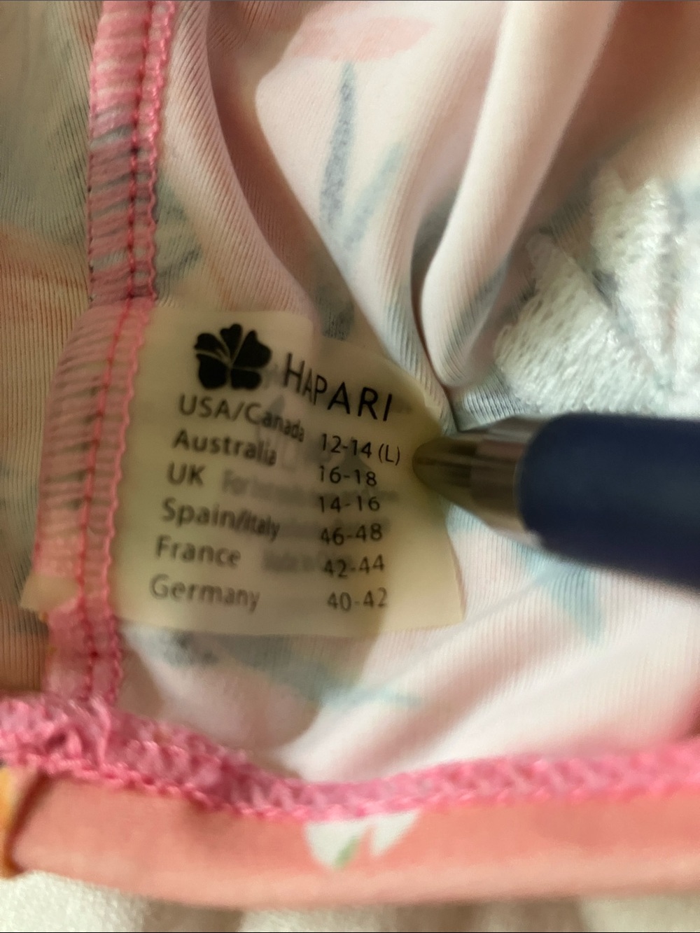 Hapari Floral Midkini with Coordinating White Bikini Bottom Large - Picture 3 of 3